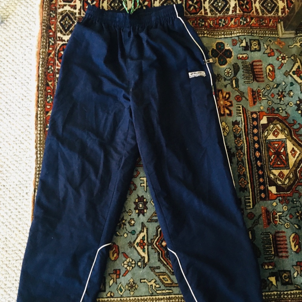 Lotto Italia mens tennis/track pants. Blue, Large